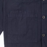 William Washed Herringbone Chore Jacket Navy