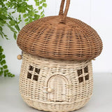 Rattan Mushroom House Basket