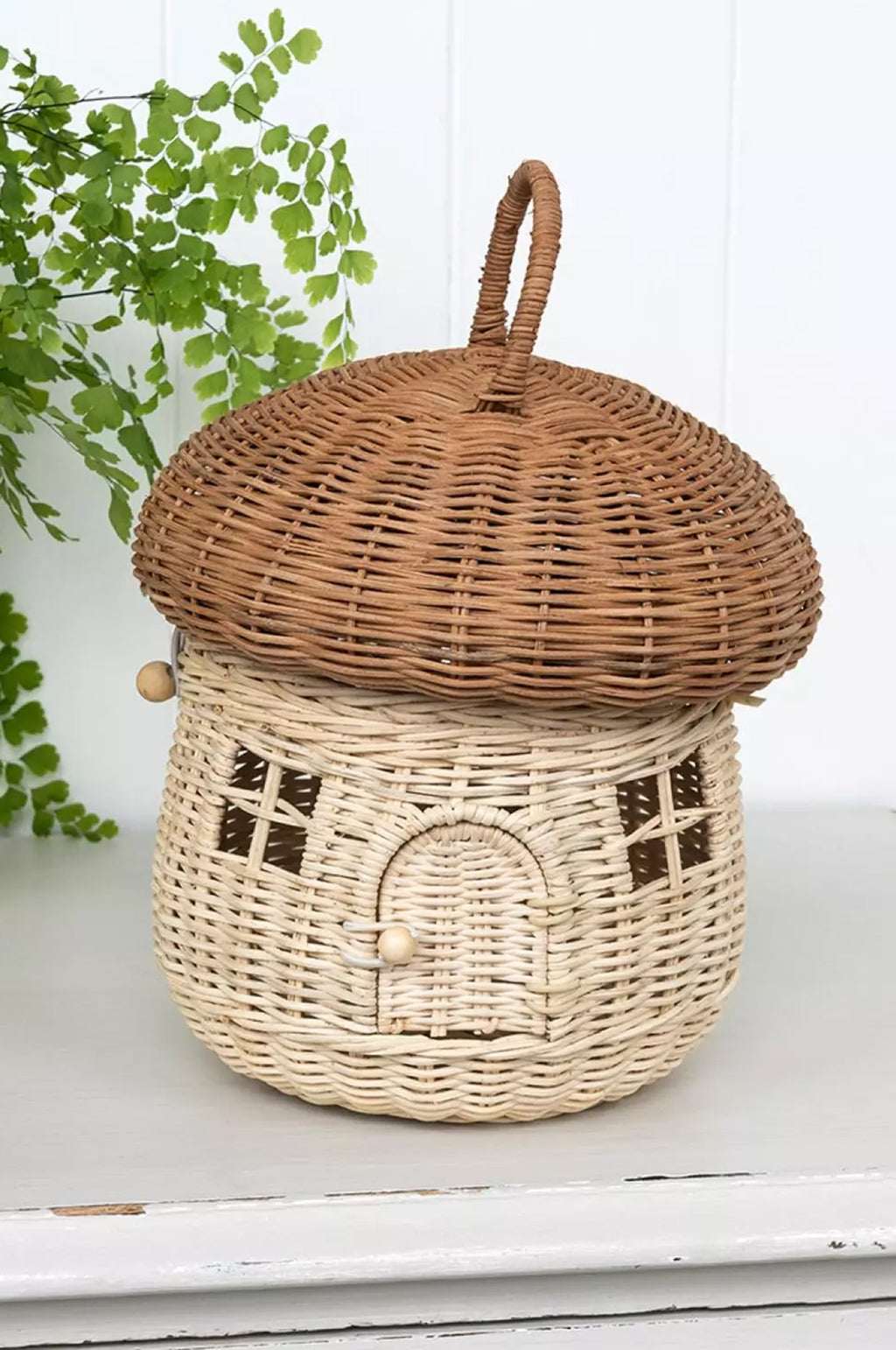 Rattan Mushroom House Basket