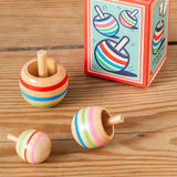 Wooden Spinning Tops Set of 3