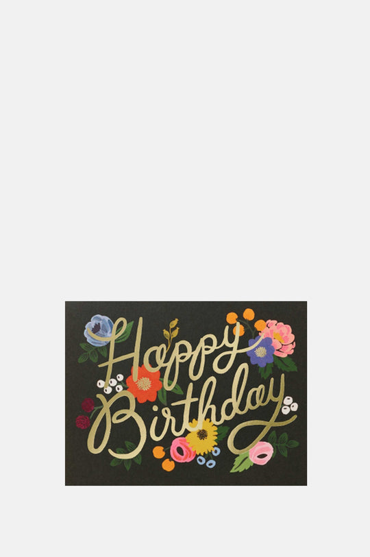 Vintage Blossoms Birthday Card