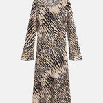 Rixo Amal Dress Cooper Tiger Beige.