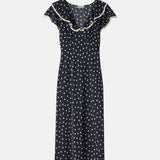 Rixo Bethea Dress Layla Dot Navy.