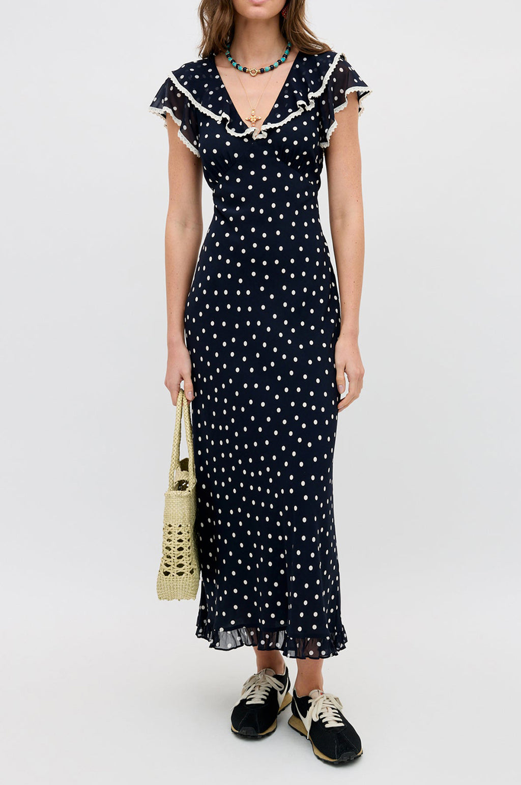 Bethea Dress Layla Dot Navy