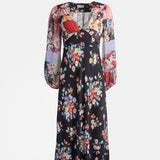 Rixo Kaila Dress Amelia Patchwork Mix Multi.