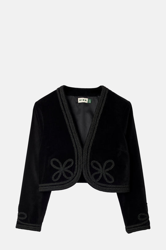 Kesia Jacket Clover Applique Black