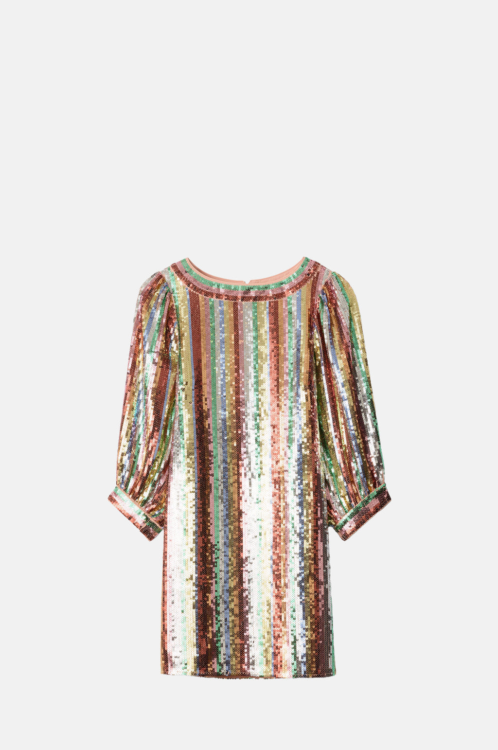 Rixo Laurie Dress Dixie Stripe Embellishment Multi.