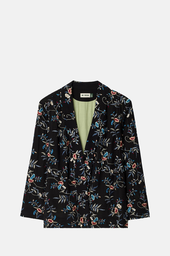 Malachy Jacket Botanical Embroidery Black