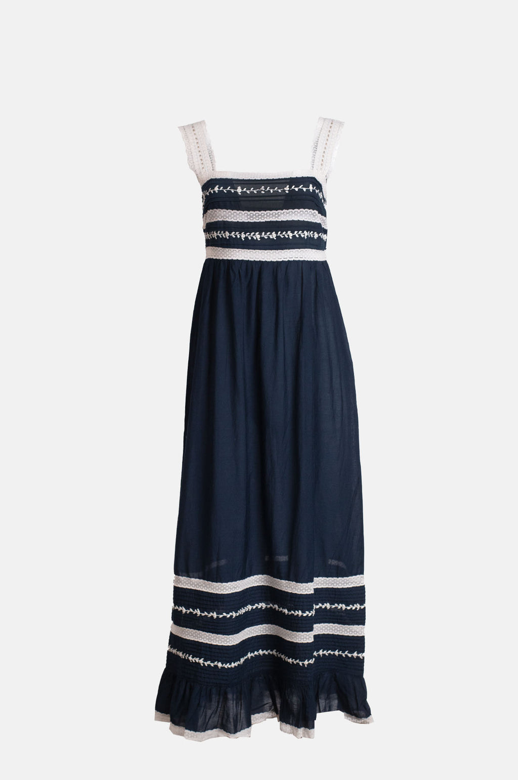 Rixo Malie Dress Deep Navy.
