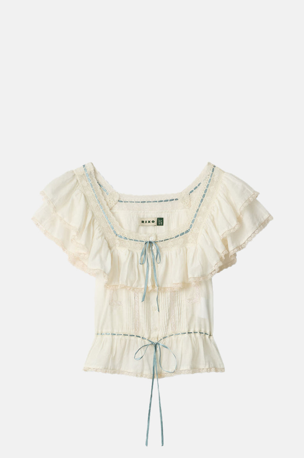 Rixo Melisa Top Ivory.