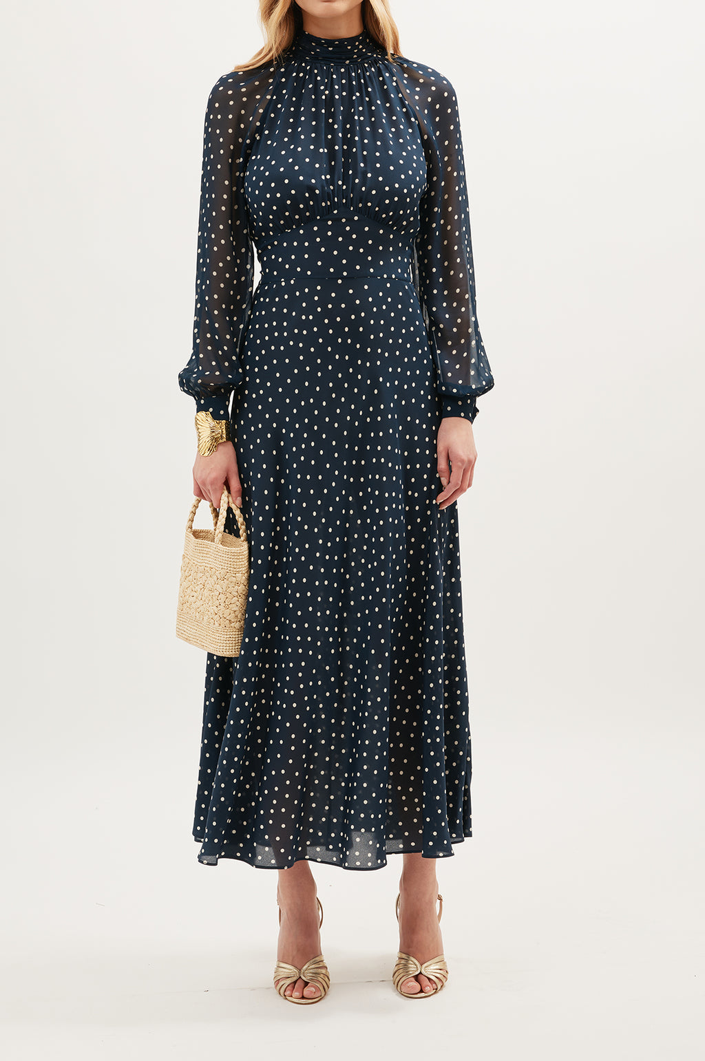 Paige Dress Layla Dot Navy