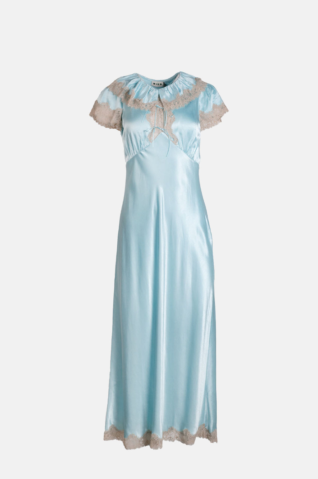 Rixo Viviene Dress Aqua Blue.