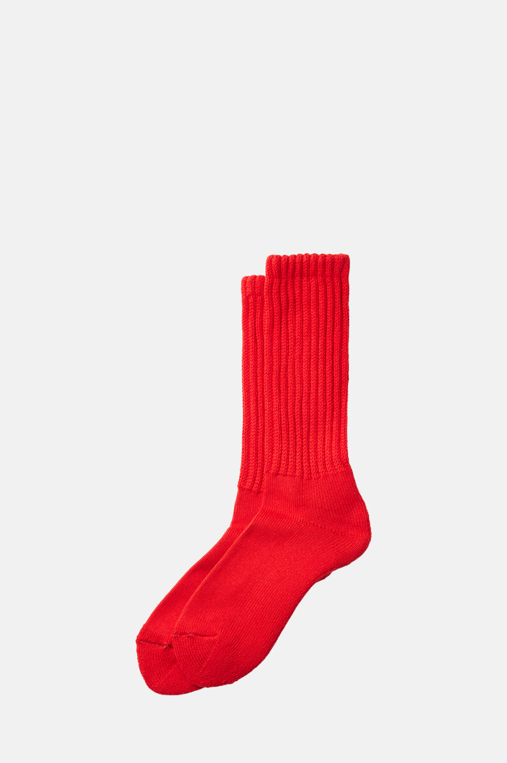 RoToTo Loose Pile Crew Socks Red.
