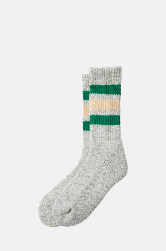 Oldschool Work Boot Socks Green/Ivory