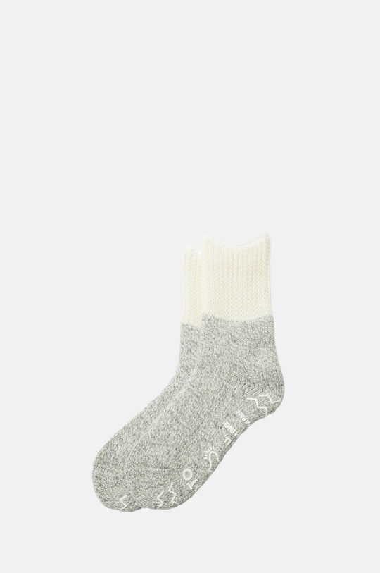 Retro Winter Room Socks Ivory/Gray