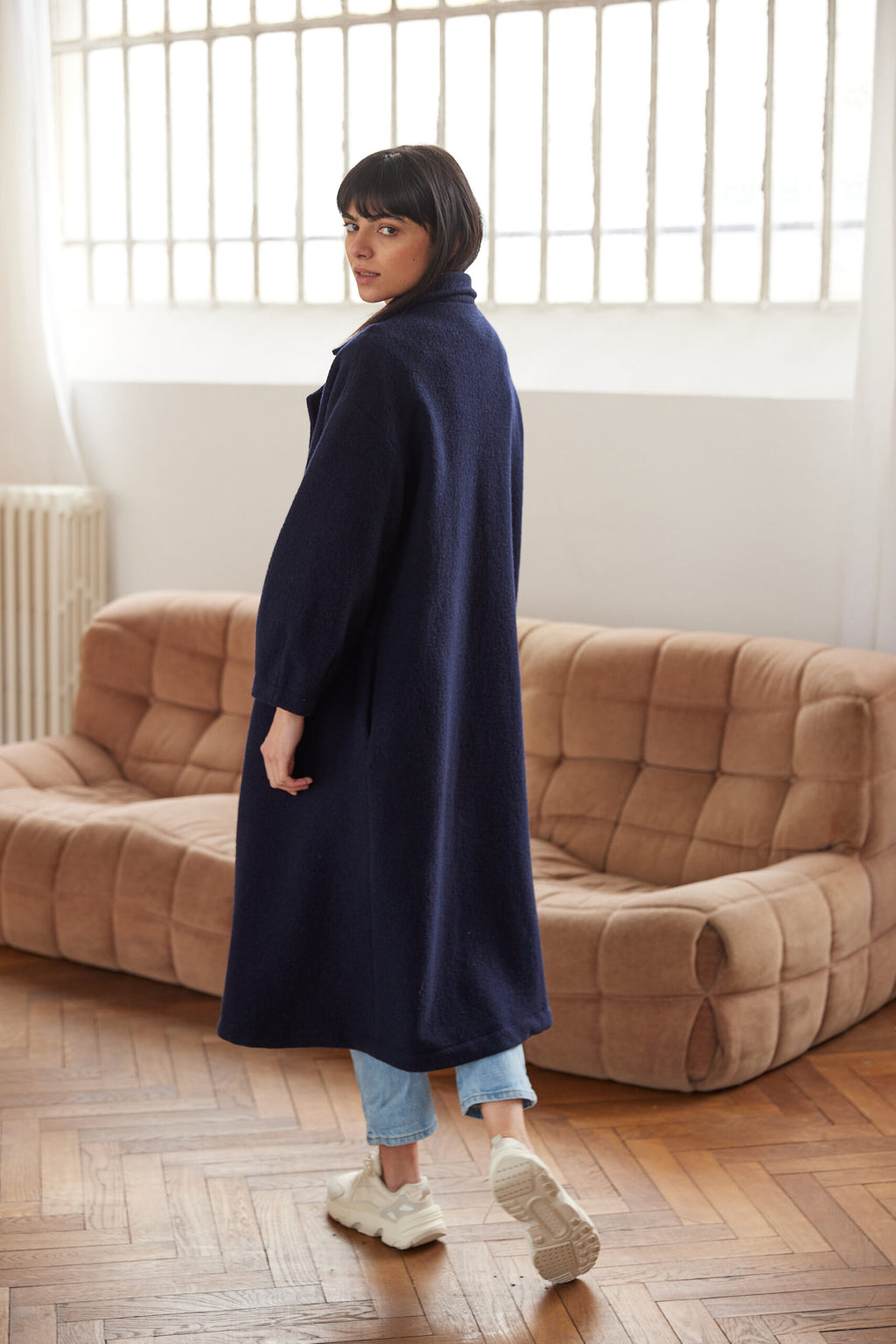 Sacrecoeur Monk Navy Coat Bleu The Hambledon