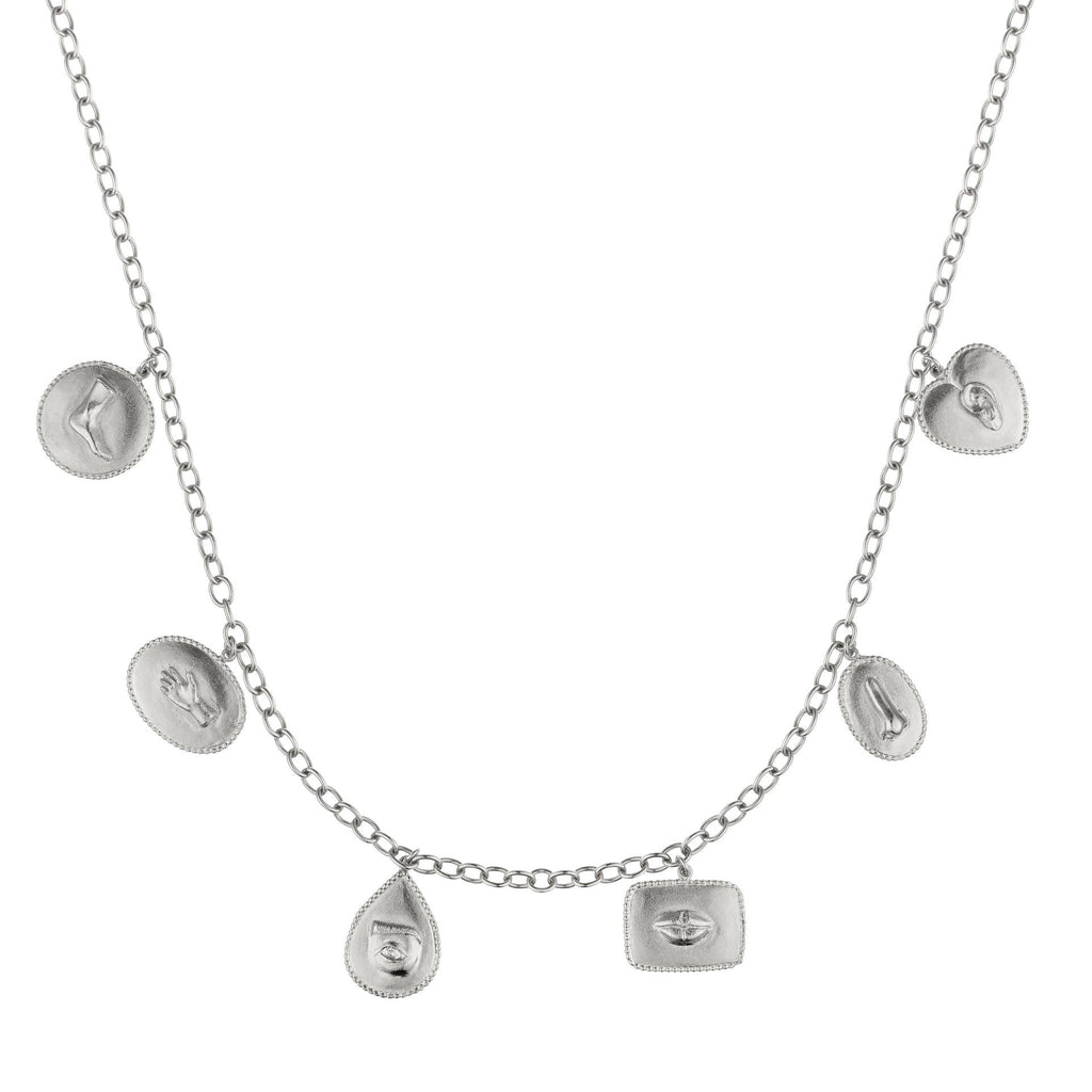 A.M. Sensory Devotion Large Charm Necklace Silver