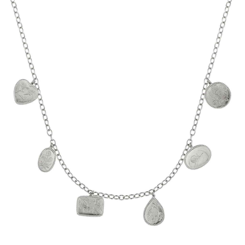 A.M. Sensory Devotion Large Charm Necklace Silver