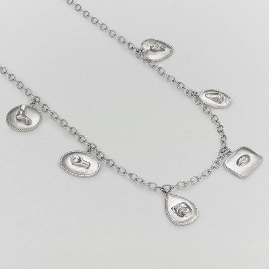 A.M. Sensory Devotion Large Charm Necklace Silver