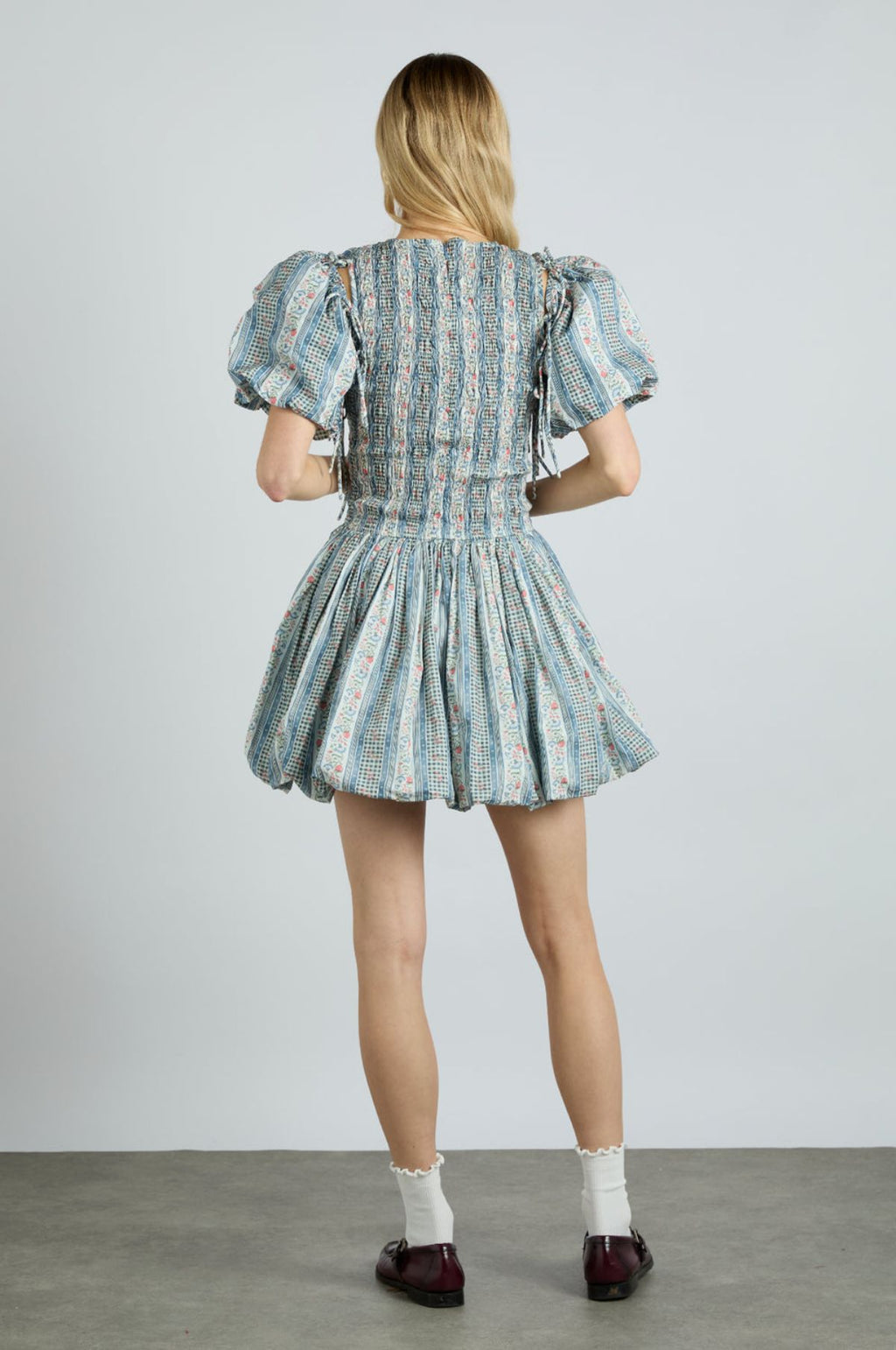 Becca Bubble Mini Dress Wallpaper Floral