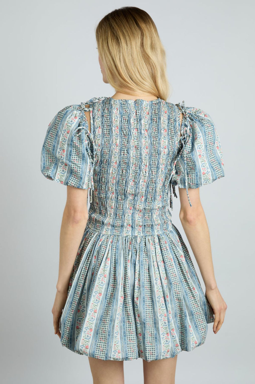 Becca Bubble Mini Dress Wallpaper Floral