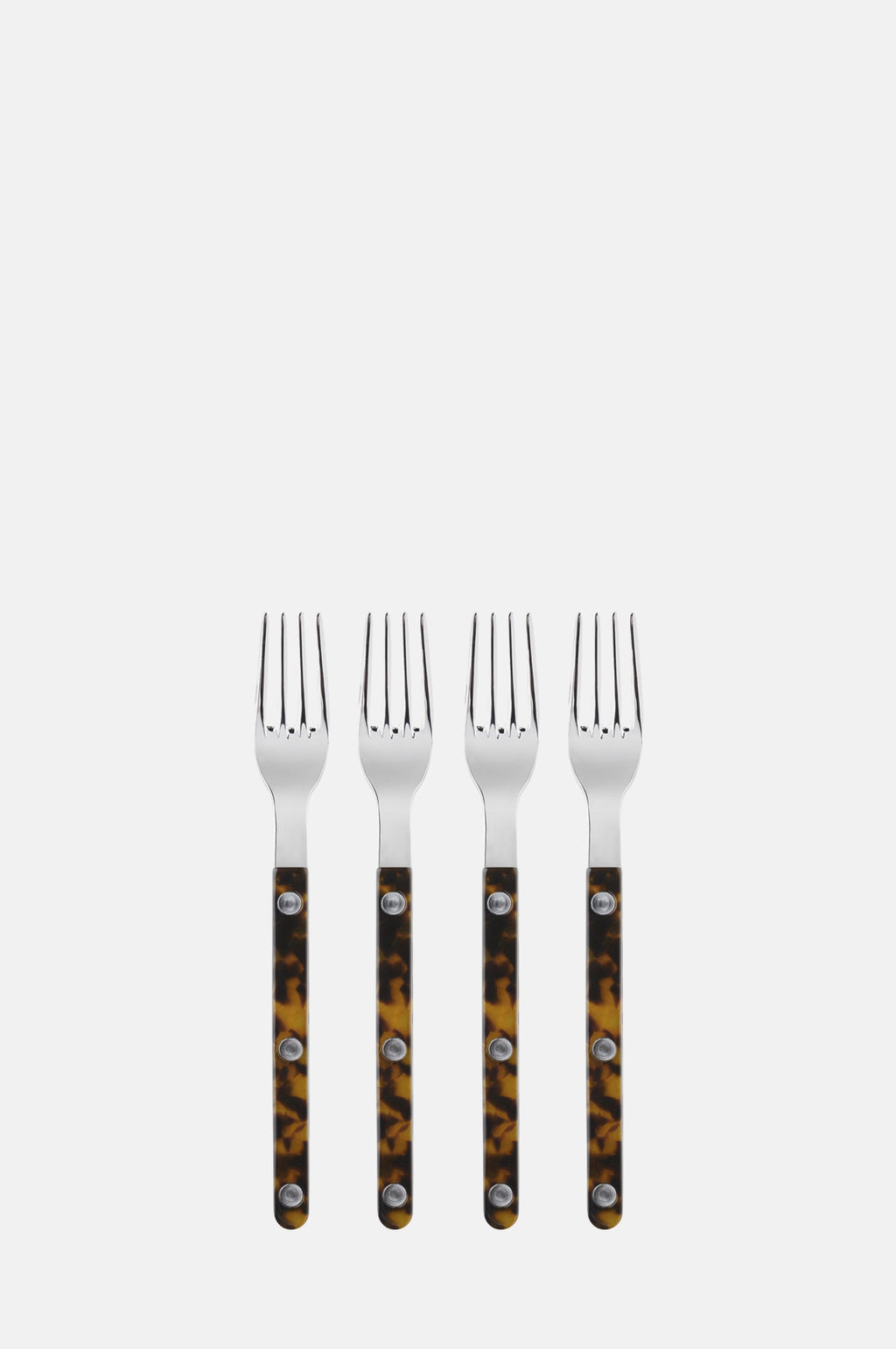 Sabre Set of 4 Cake Forks Bistrot Tortoise.