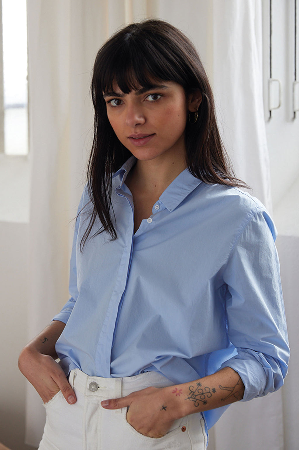 Sacrecoeur Agathe Ciel Shirt Bleu – The Hambledon