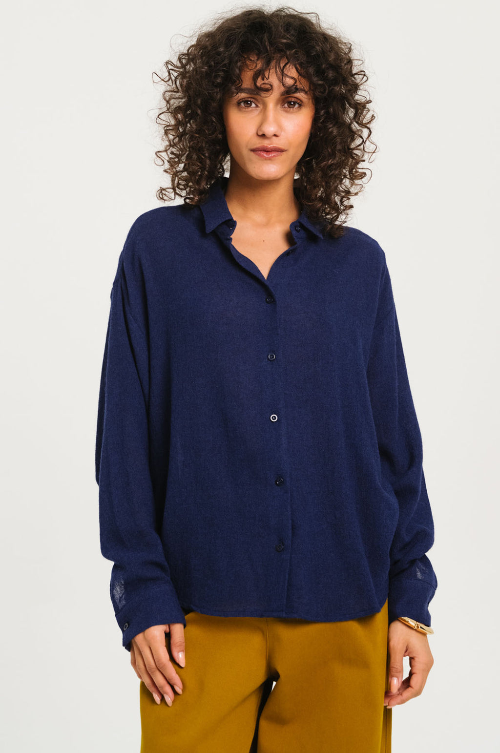 Enora Wool Shirt Bleu