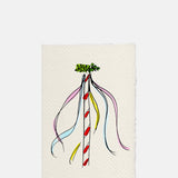 Scribble and Daub Maypole Ostara Spring Card.