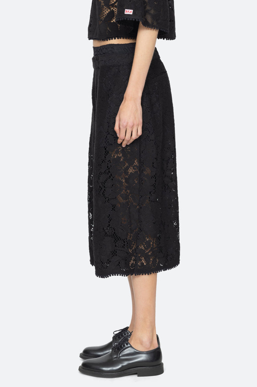 Arianna Lace Culottes Black