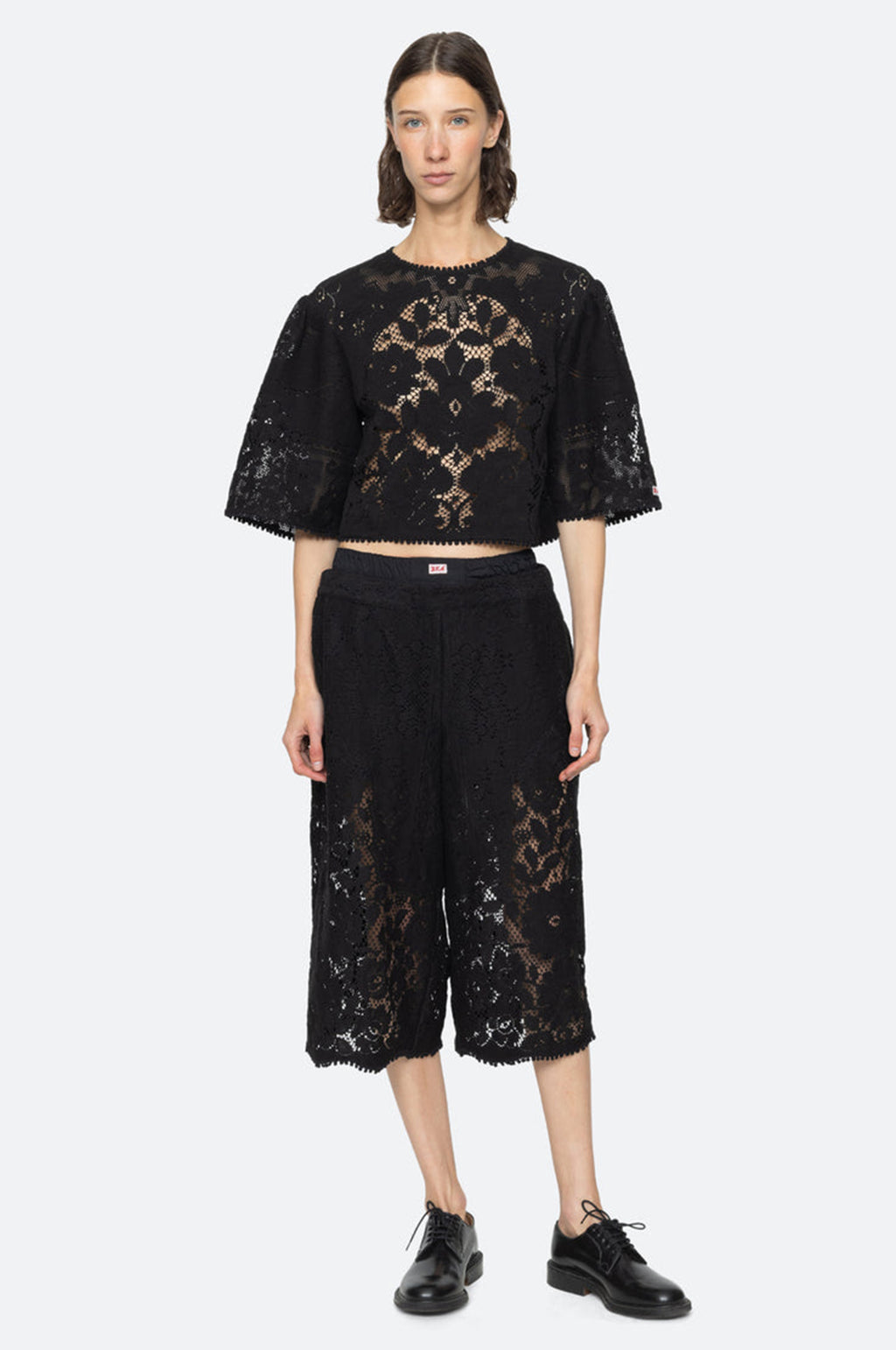 Arianna Lace Culottes Black