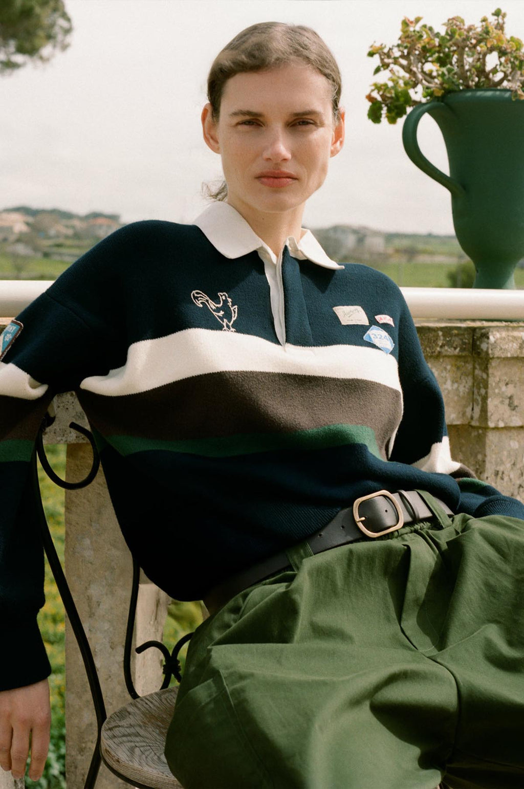 Arther Varsity Knit Rugby Shirt Multi