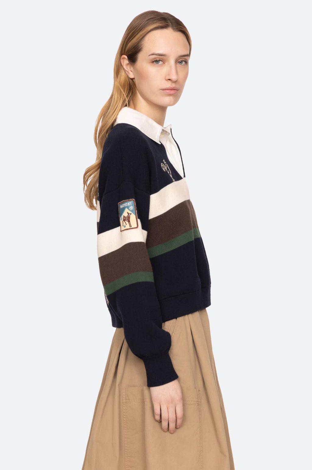 Arther Varsity Knit Rugby Shirt Multi