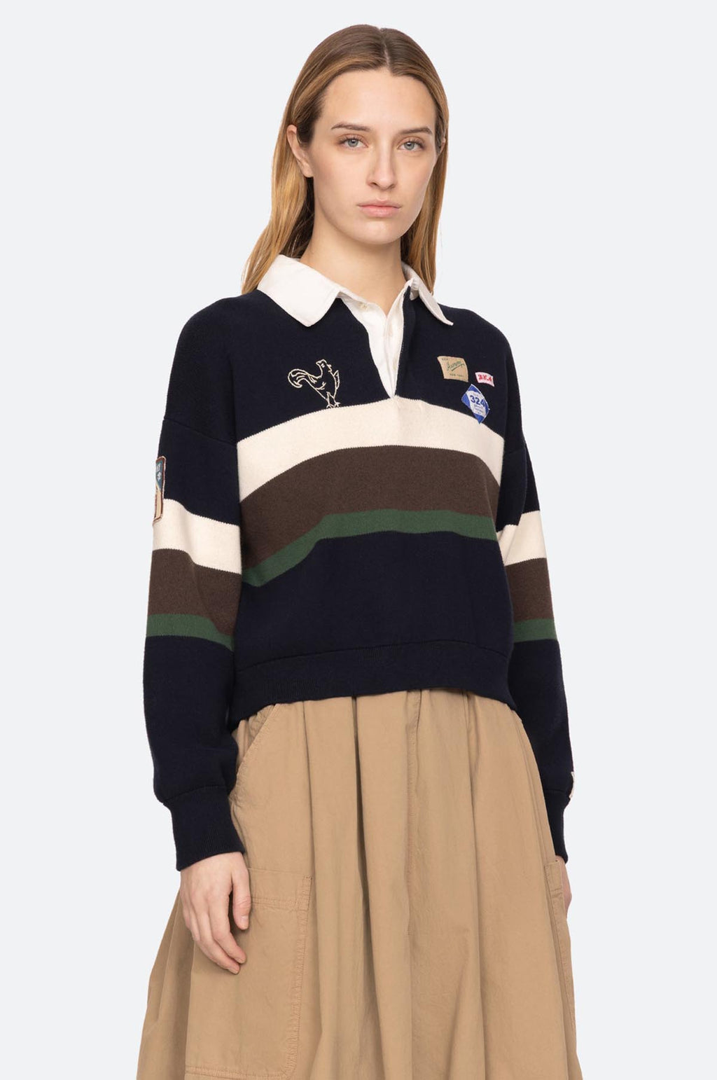 Arther Varsity Knit Rugby Shirt Multi