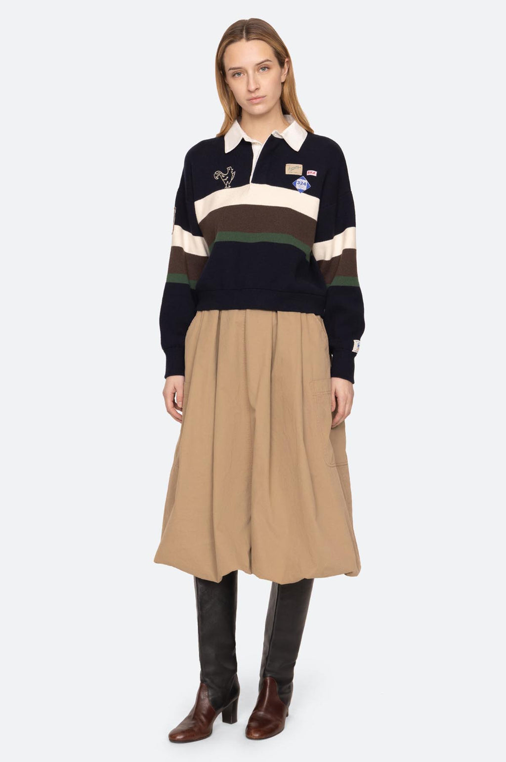 Arther Varsity Knit Rugby Shirt Multi