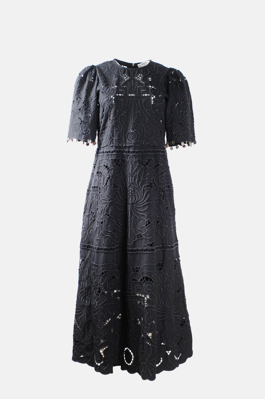 Blaire Eyelet S/Slv Dress Black