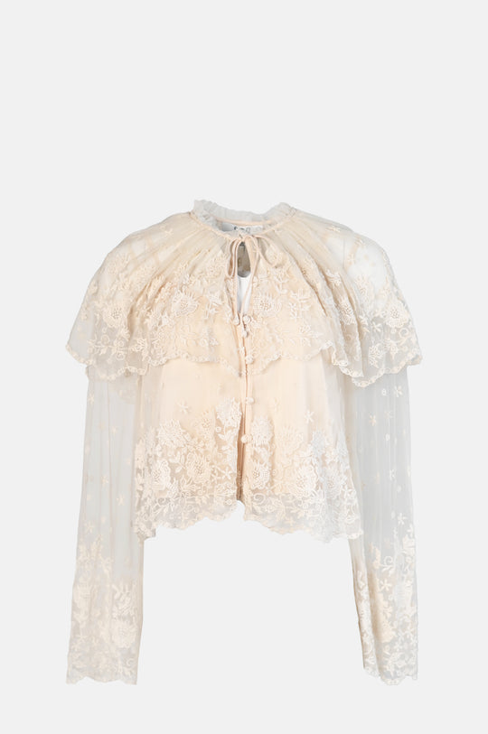 Bronte Emb L/Slv Top Blush