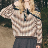 Declan V-Neck Sweater w/Scarf
