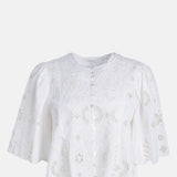 Sea New York Gardener Emb S Slv Top White.
