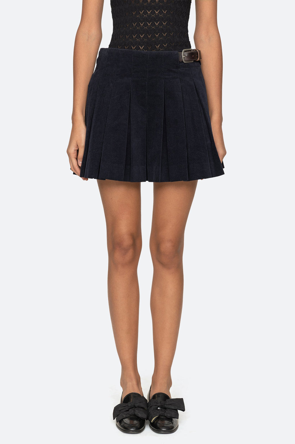 Garrett Corduroy Mini Skirt Navy