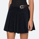 Garrett Corduroy Mini Skirt Navy