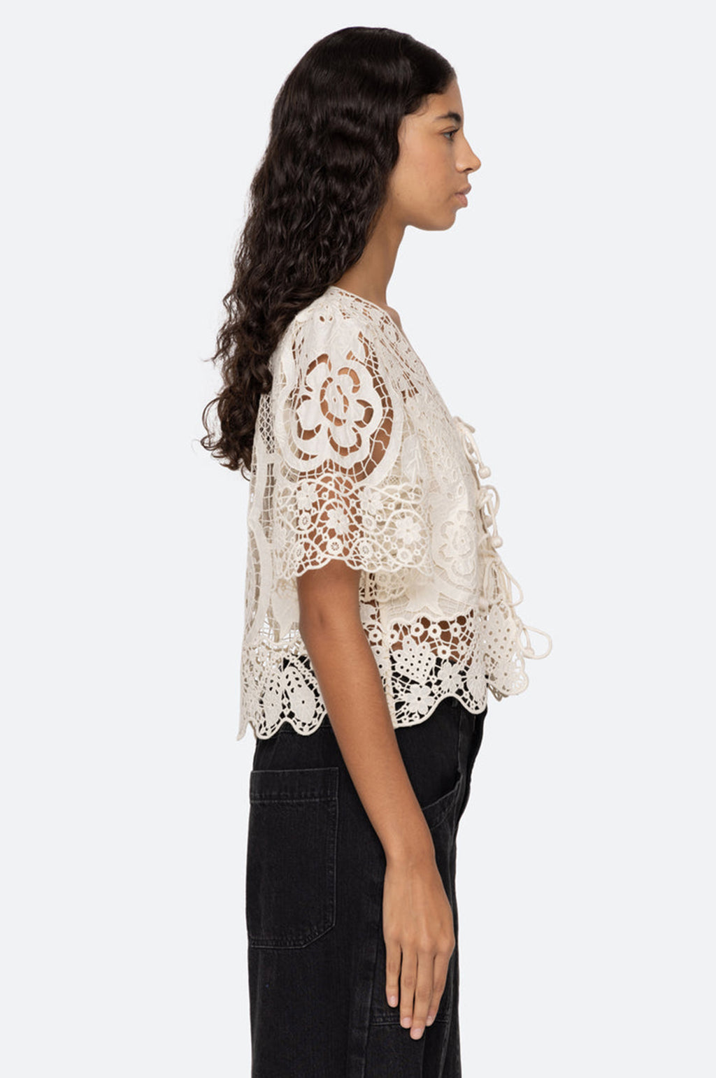 ブラウス シャツ Sea New York/シー ニューヨークGIANNA LACE TIE FRONT TOP レディース sea new york ブラウス シャツ Sea New York/シー ニューヨーク