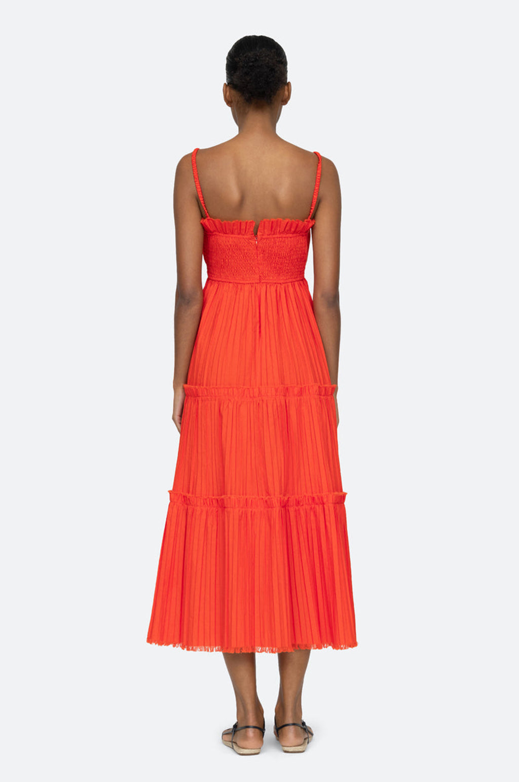 Greir Pleating Slip Dress Poppy