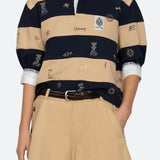 Juliet Emb S/Slv Rugby Top Multi