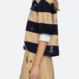 Juliet Emb S/Slv Rugby Top Multi
