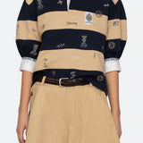 Juliet Emb S/Slv Rugby Top Multi