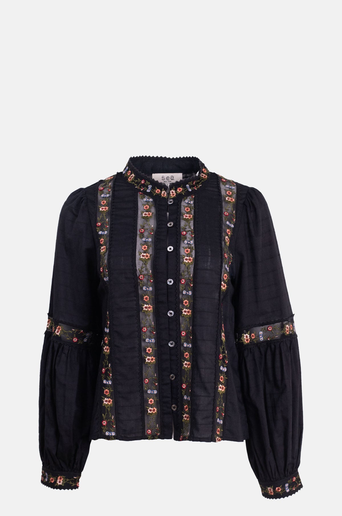 Sea New York Kaiya Floral L Slv Top Black.