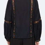 Kaiya Floral L/Slv Top Black