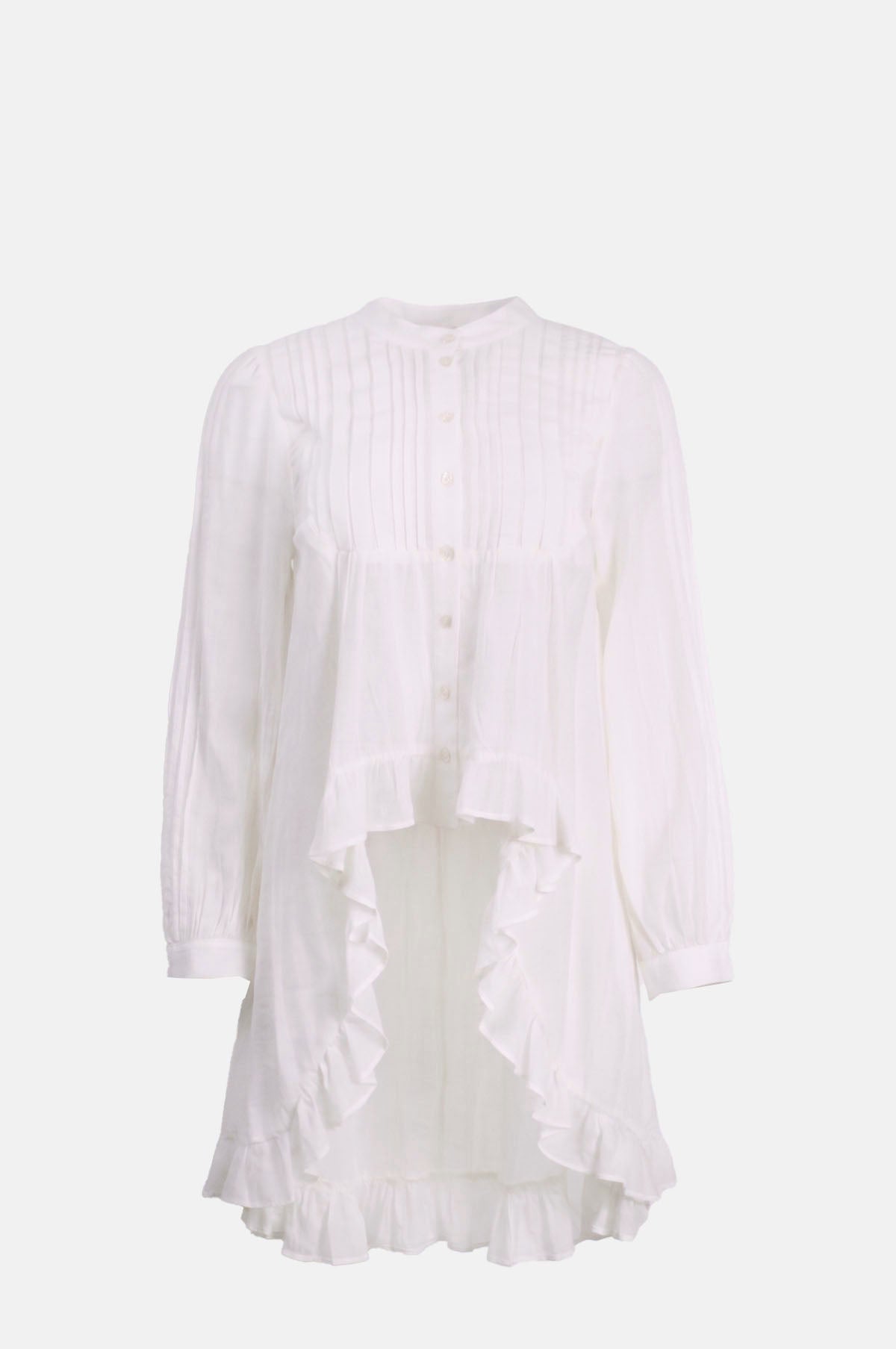 Sea New York Kathleen Tuxedo Long Sleeve Shirt Cream.