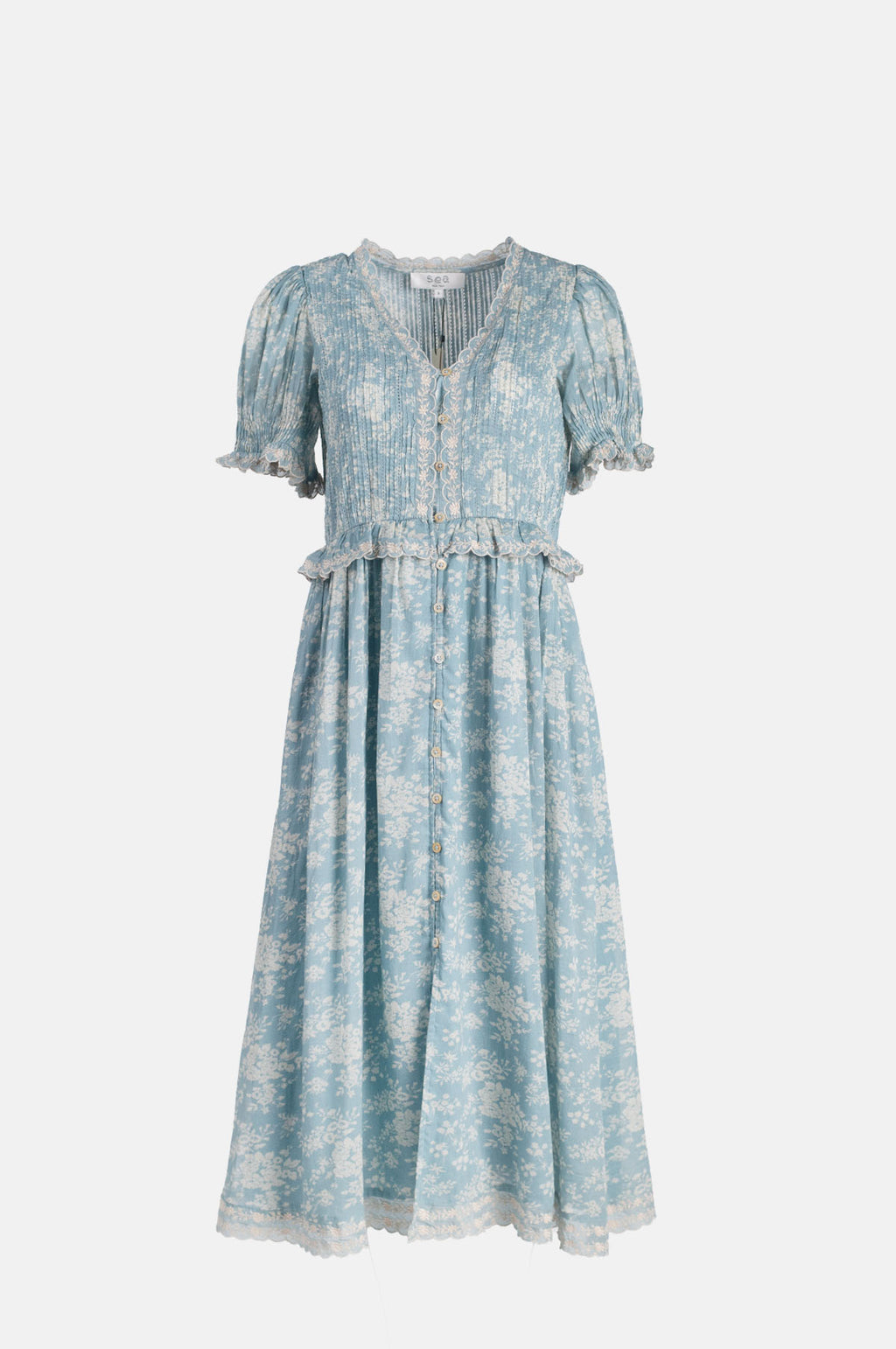 Sea New York Kirsten Print Long Dress Sky.